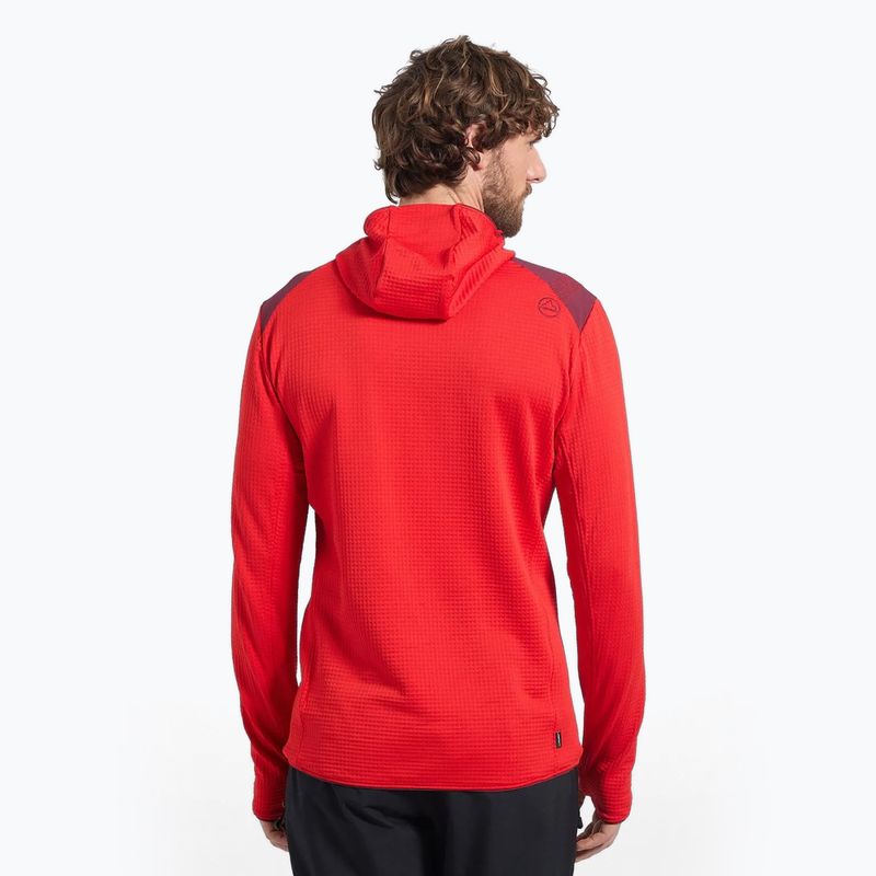 Férfi termikus pulóver La Sportiva Lucendro Thermal Hoody mountain red/redwood 2