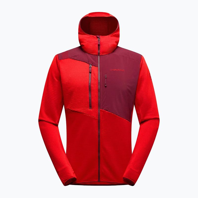 Férfi termikus pulóver La Sportiva Lucendro Thermal Hoody mountain red/redwood 3
