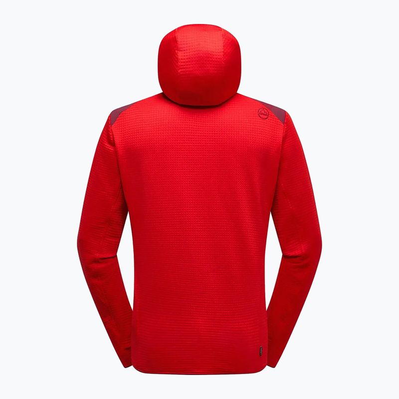 Férfi termikus pulóver La Sportiva Lucendro Thermal Hoody mountain red/redwood 4