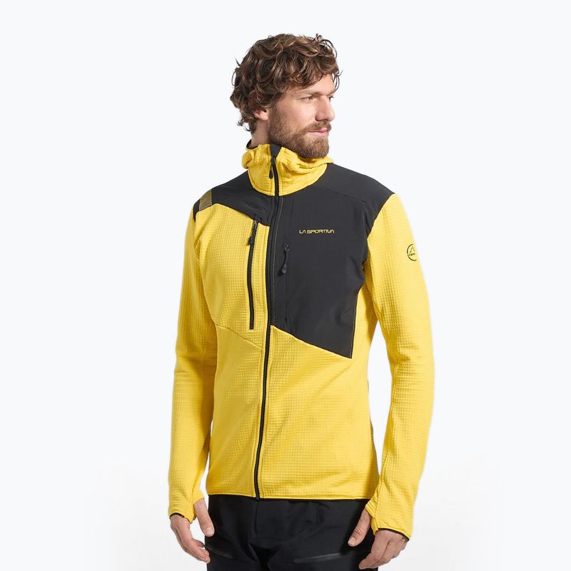 Férfi termikus pulóver La Sportiva Lucendro Thermal Hoody sárga/fekete