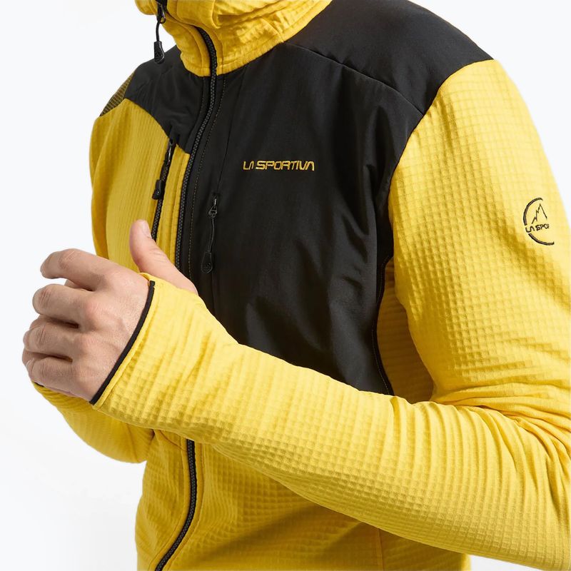 Férfi thermo kapucnis pulóver La Sportiva Lucendro Thermal Hoody yellow/black 3