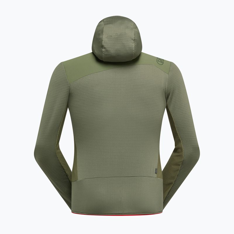 Férfi polár kapucnis pulóver La Sportiva Aequilibrium Thermal Hoody cypress/mountain red 2