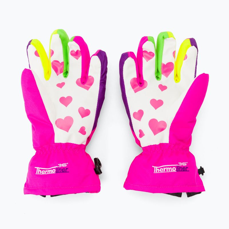 Gyermek snowboard kesztyű Level Lucky pink 4146 2