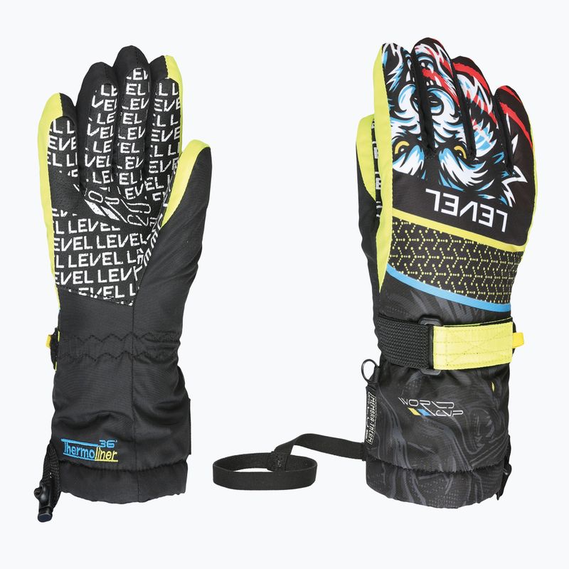 Gyerek snowboardkesztyűk Level Junior ninja black