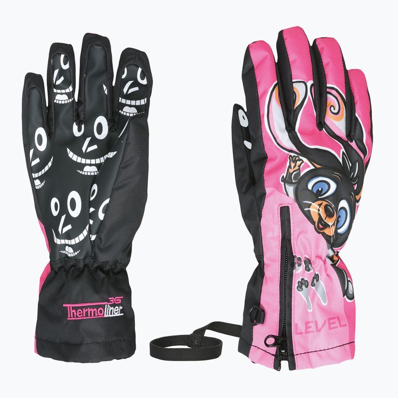 Gyerek síkesztyűk Level Lucky hot pink