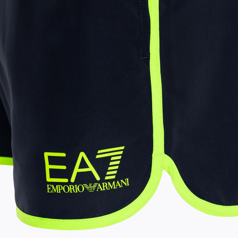 Férfi fürdősort EA7 Emporio Armani Water Sports Core Piping blu navy/fluo lime 3