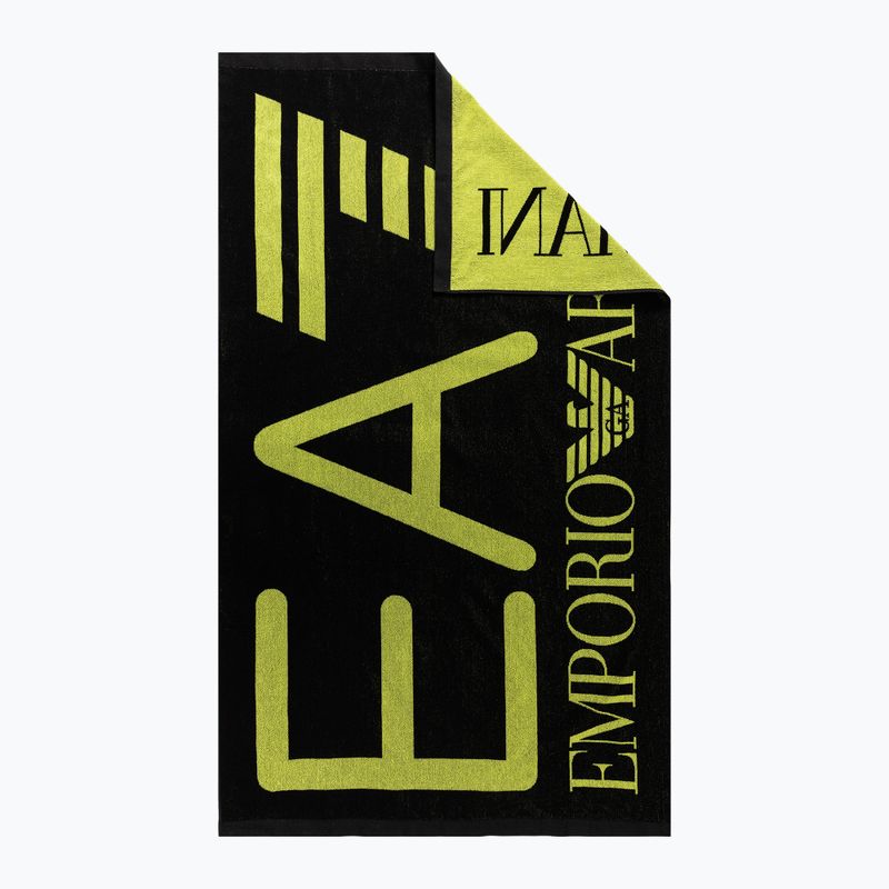 Törölköző EA7 Emporio Armani Water Sports Visibility Towel nero/acid lime