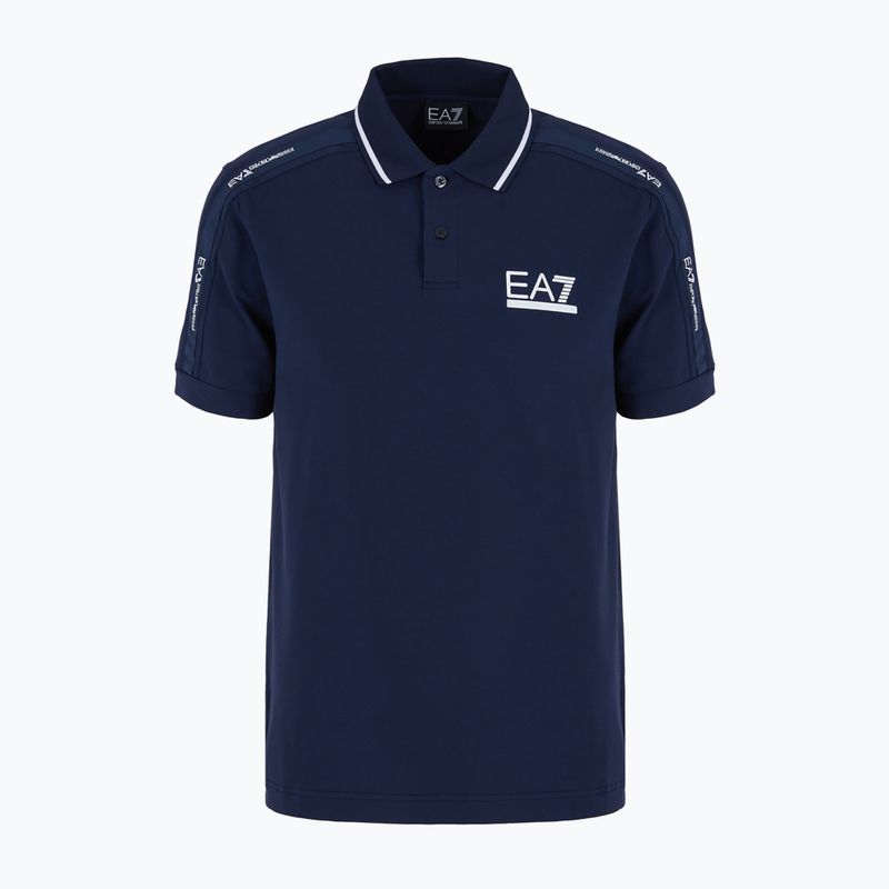 Férfi galléros póló EA7 Emporio Armani Train Visibility navy blue