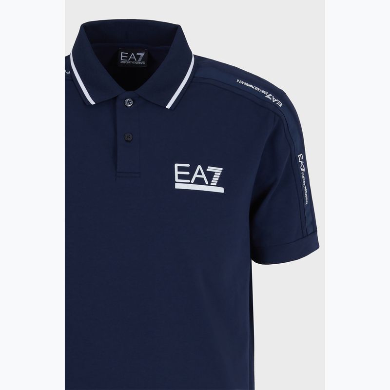 Férfi galléros póló EA7 Emporio Armani Train Visibility navy blue 3