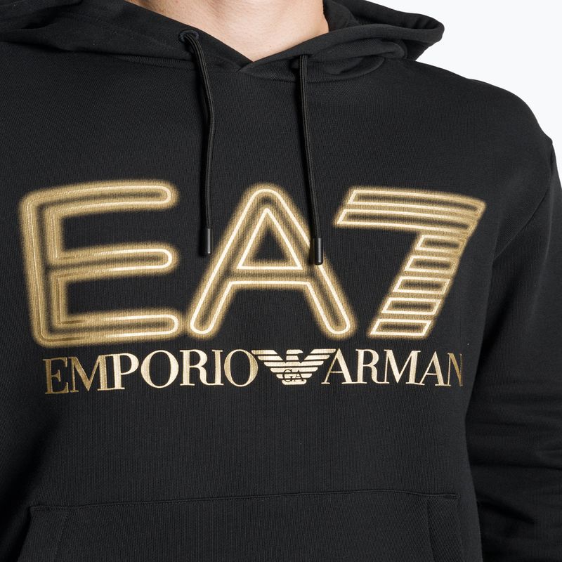 Férfi pulóver EA7 Emporio Armani Train Logo Series Oversize Logo Hoodie Coft black 3