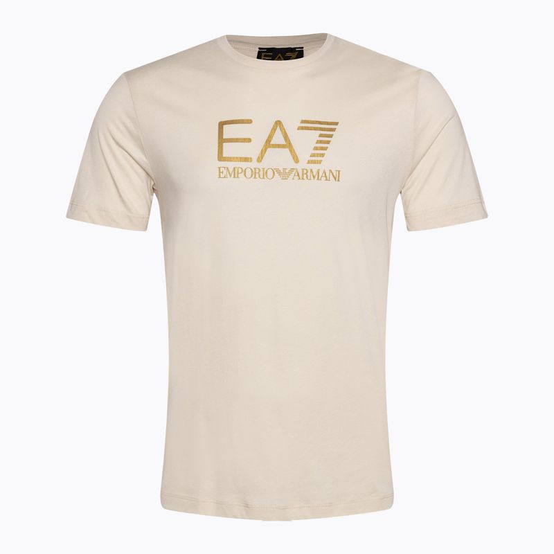 Férfi póló EA7 Emporio Armani Train Gold Label Tee Pima Big Logo rainy day