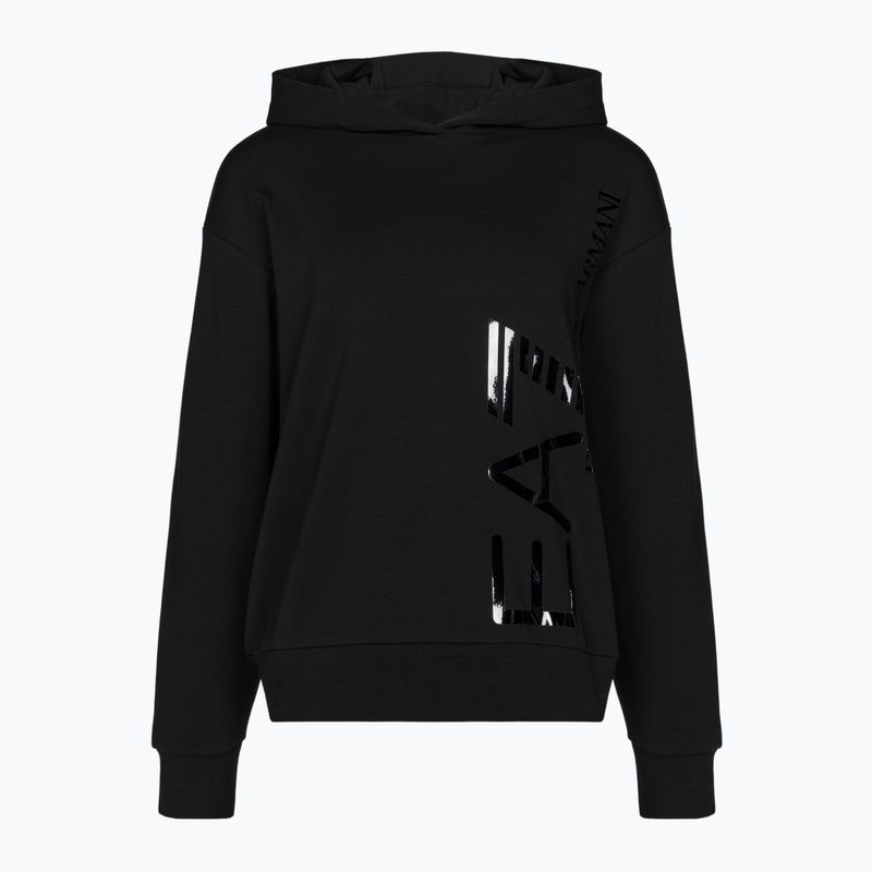 Női pulóver EA7 Emporio Armani Train Logo Series Hoodie Mirror black/logo black