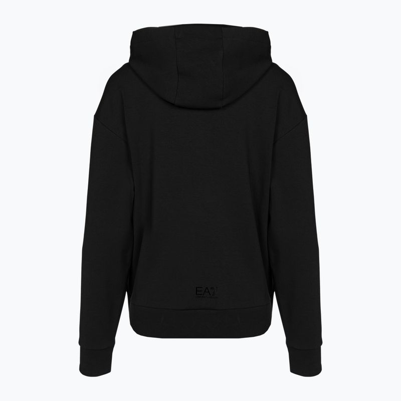 Női pulóver EA7 Emporio Armani Train Logo Series Hoodie Mirror black/logo black 2