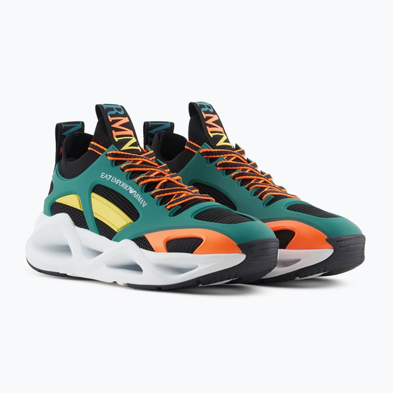 Cipő EA7 Emporio Armani Infinity Cage black/ evergreen/ orange fluo 8