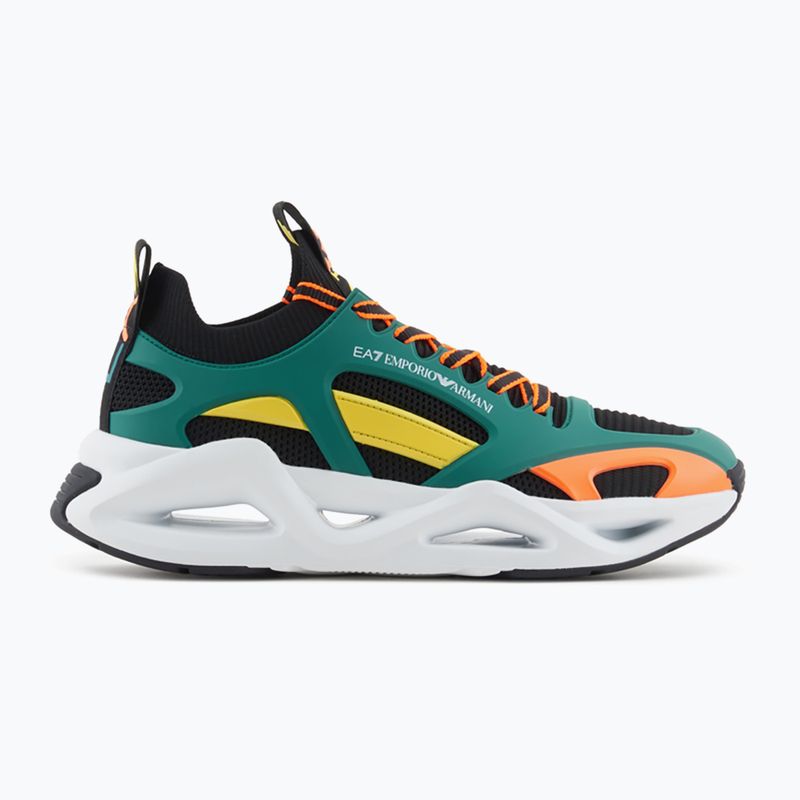 Cipő EA7 Emporio Armani Infinity Cage black/ evergreen/ orange fluo 9