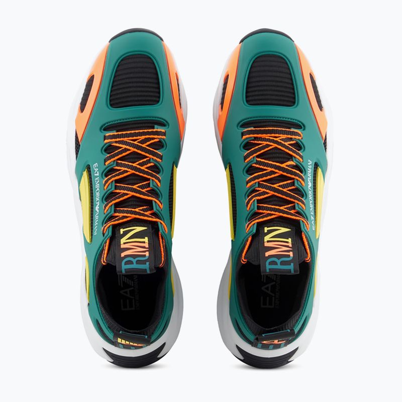 Cipő EA7 Emporio Armani Infinity Cage black/ evergreen/ orange fluo 12
