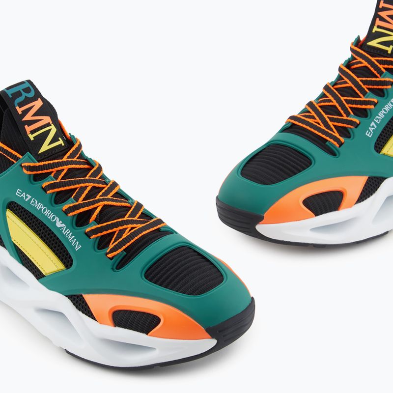 Cipő EA7 Emporio Armani Infinity Cage black/ evergreen/ orange fluo 13