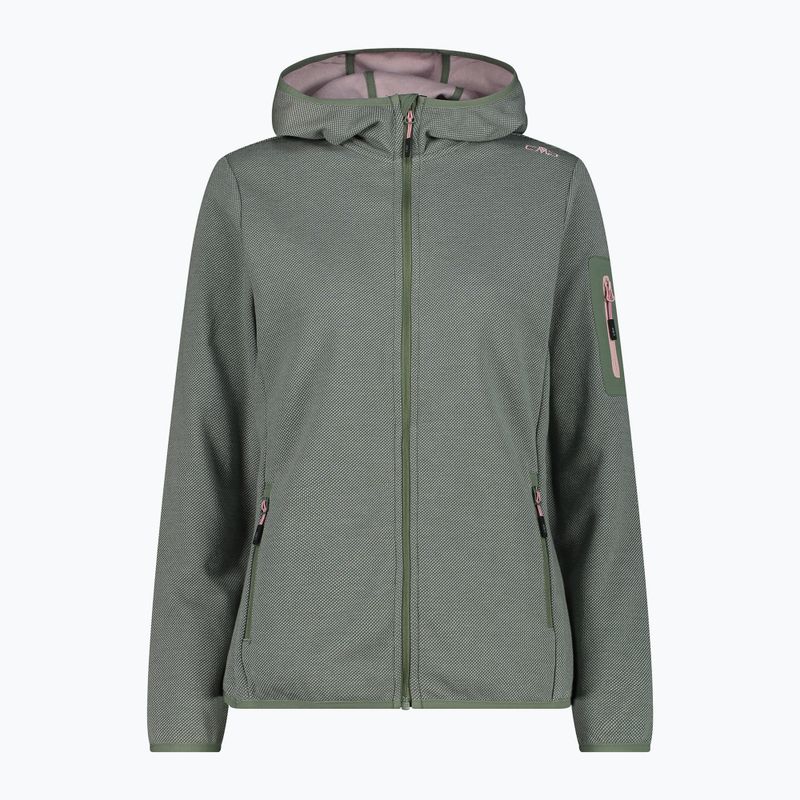 Női CMP Zip Hood trekking pulóver szalvia/jade
