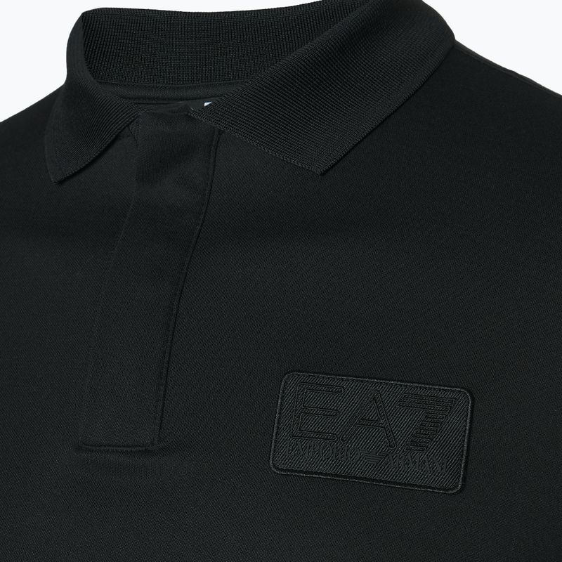 Férfi EA7 Emporio Armani Train Lux Polo Modal modál fekete póló EA7 Emporio Armani Train Lux Polo Modal fekete póló 3