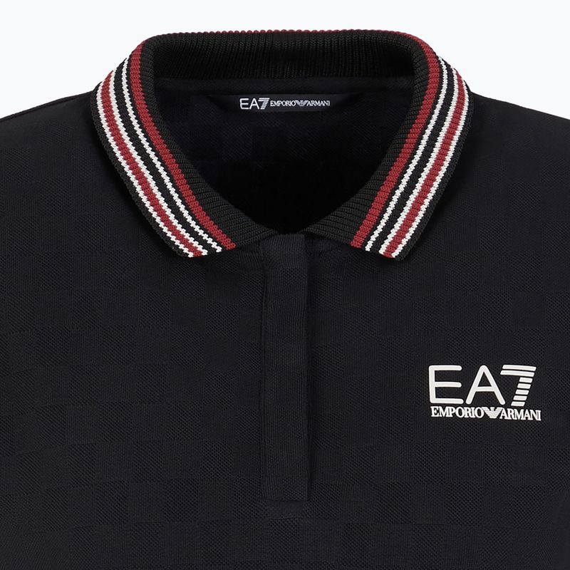 Női EA7 Emporio Armani Golf Pro Polo Polo Damier fekete ing 3