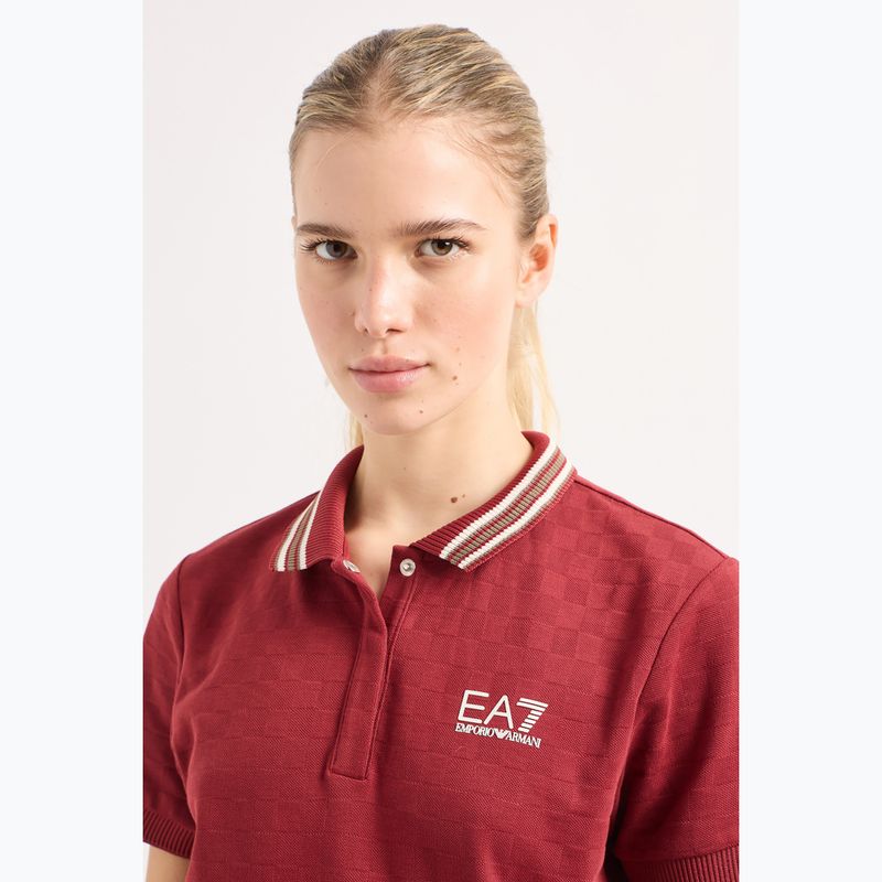 Női EA7 Emporio Armani Golf Pro Polo póló Damier syrah póló 4