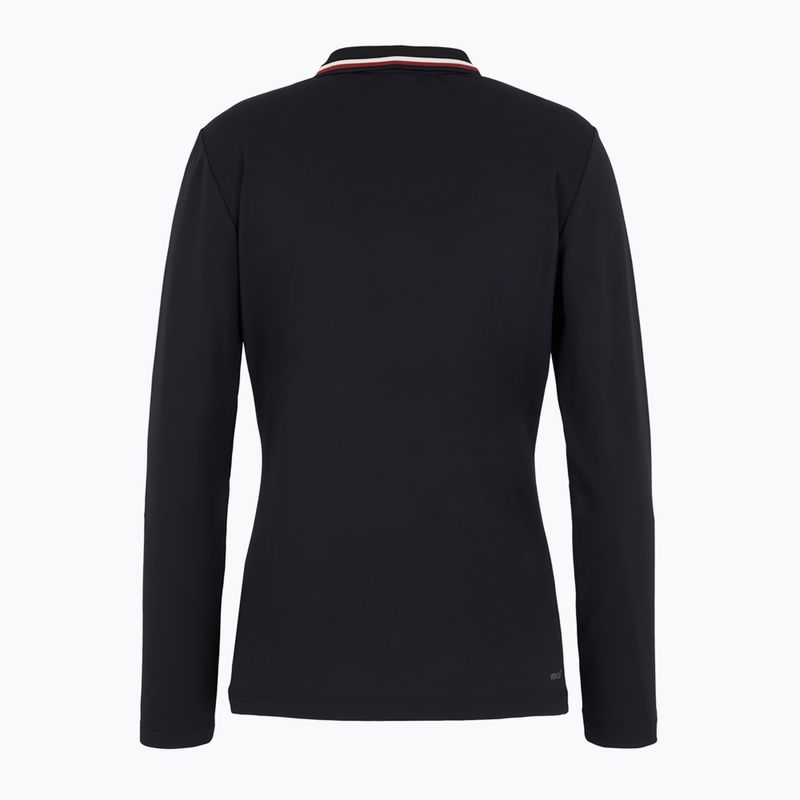 Női EA7 Emporio Armani Golf Pro Polo hosszú ujjú póló fekete 2