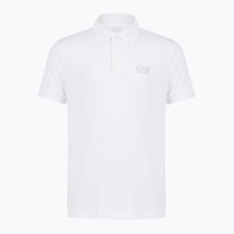 Férfi EA7 Emporio Armani Core Identity Polo ing fehér / ezüst logó