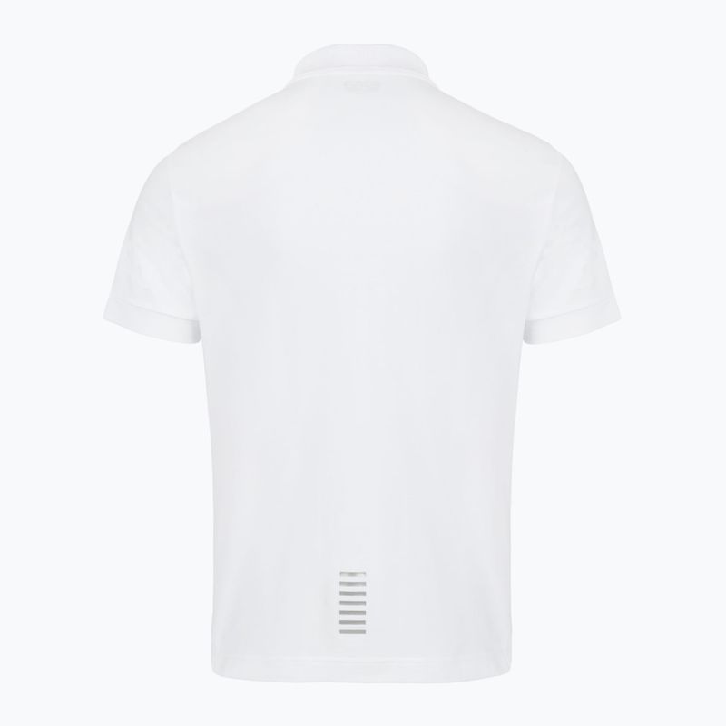 Férfi EA7 Emporio Armani Core Identity Polo ing fehér / ezüst logó 2