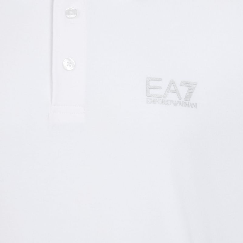 Férfi EA7 Emporio Armani Core Identity Polo ing fehér / ezüst logó 3