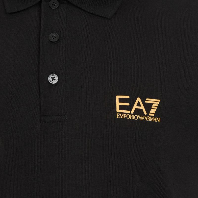 Férfi EA7 Emporio Armani Core Identity póló fekete / arany logó 3