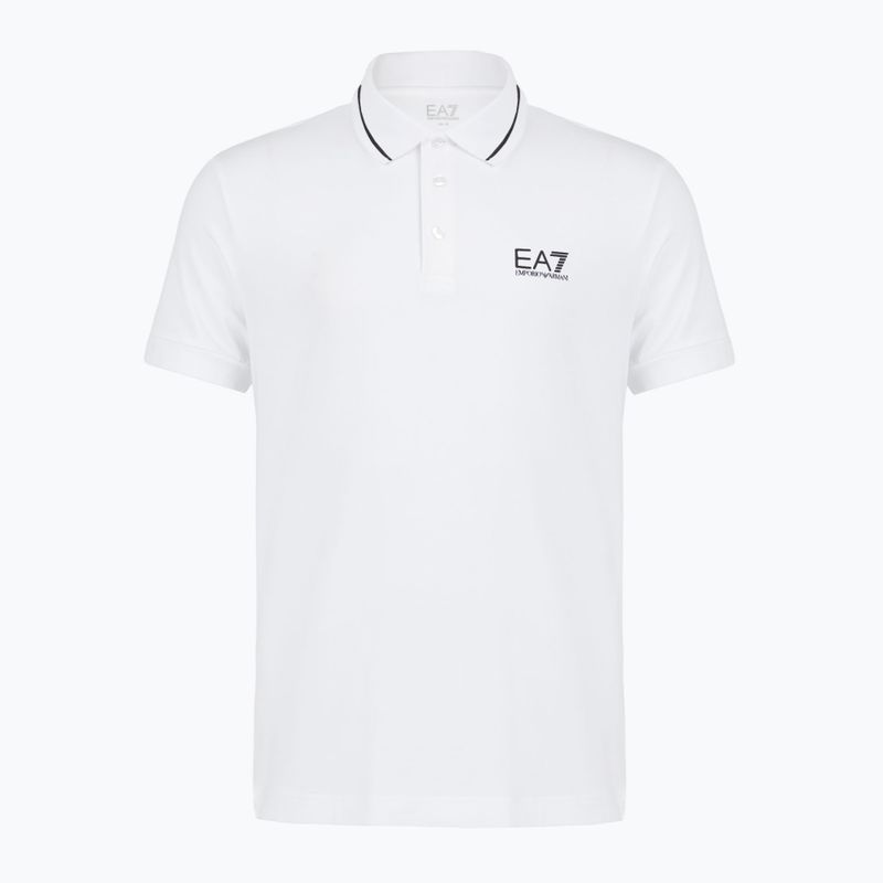 Férfi EA7 Emporio Armani Core Identity Piqué póló póló fehér