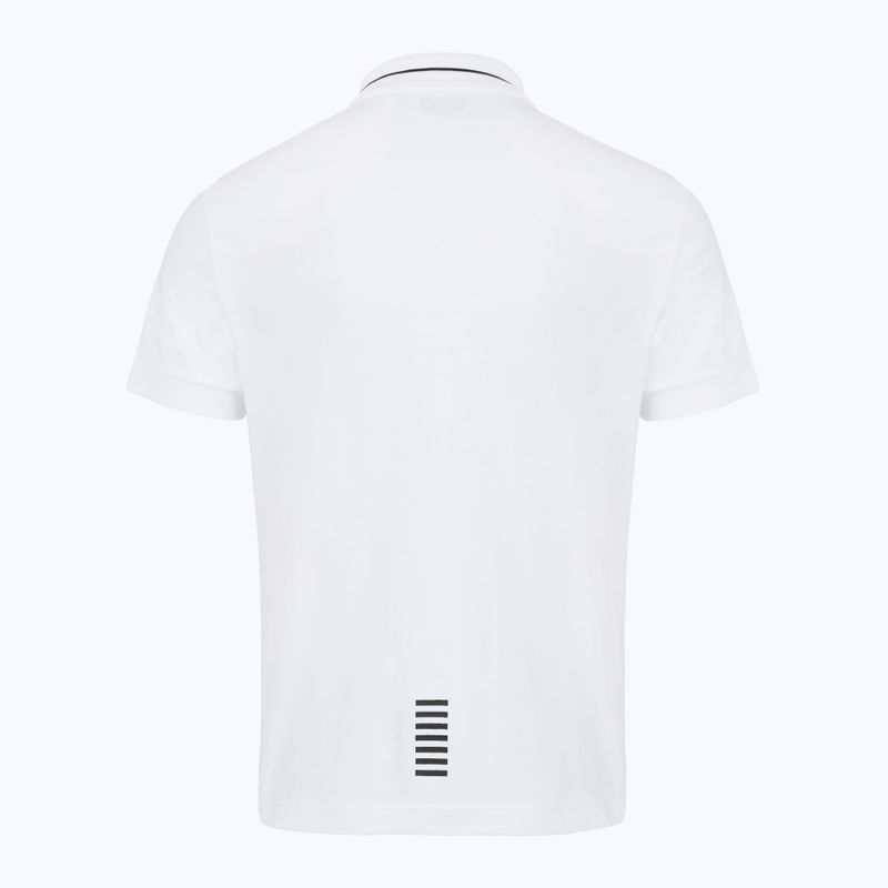 Férfi EA7 Emporio Armani Core Identity Piqué póló póló fehér 2