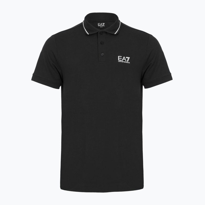 Férfi EA7 Emporio Armani Core Identity Piqué póló ing fekete