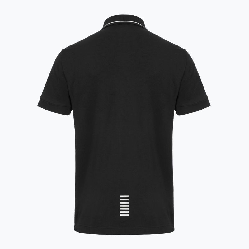 Férfi EA7 Emporio Armani Core Identity Piqué póló ing fekete 2