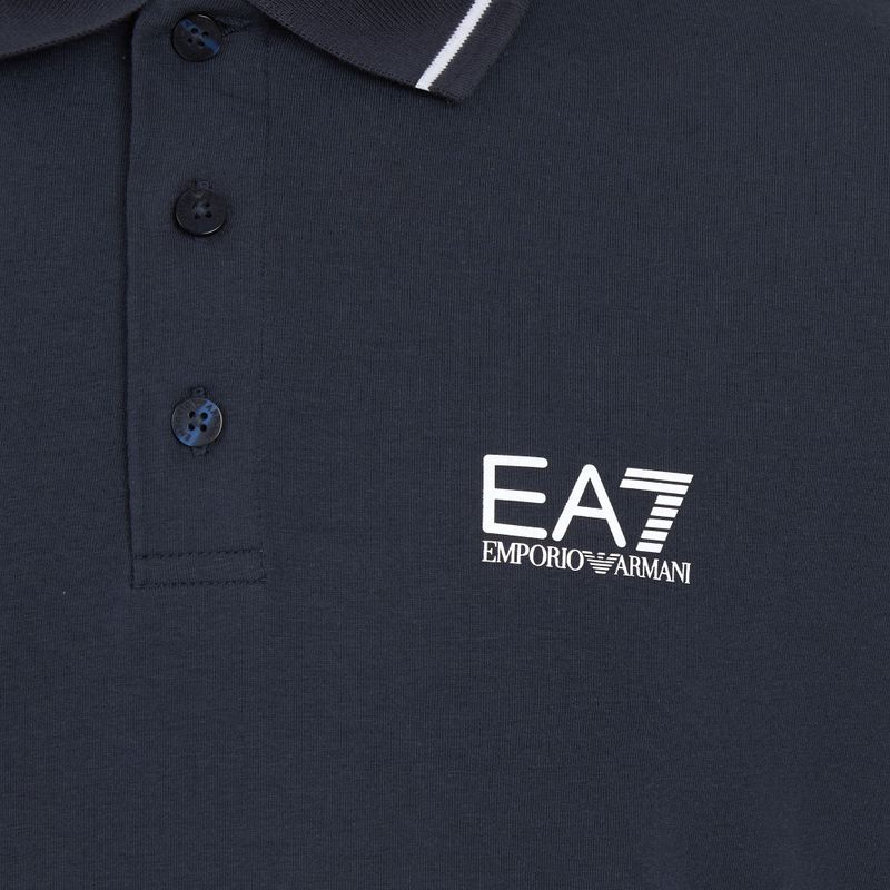 Férfi EA7 Emporio Armani Core Identity Piqué Polo póló armani kék 3