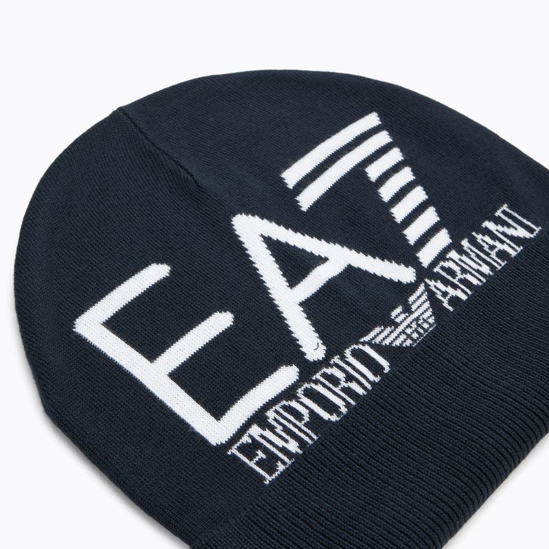 EA7 Emporio Armani Mountain Visibility Beanie kék/fehér téli sapka 3