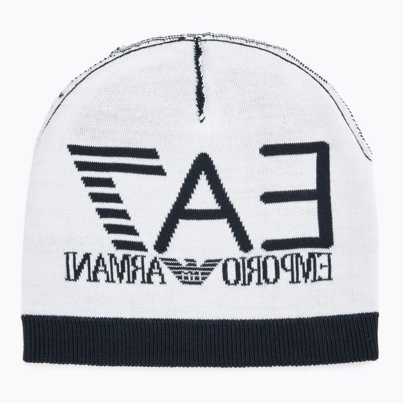 EA7 Emporio Armani Mountain Visibility Beanie kék/fehér téli sapka 4