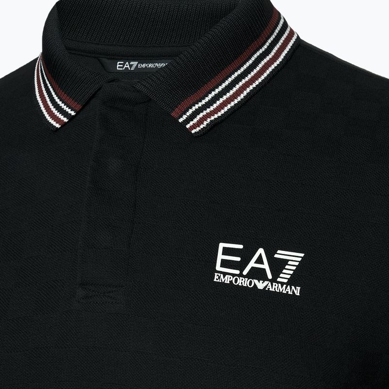 Férfi EA7 Emporio Armani Golf Pro Polo Pro Polo Check ing fekete 3