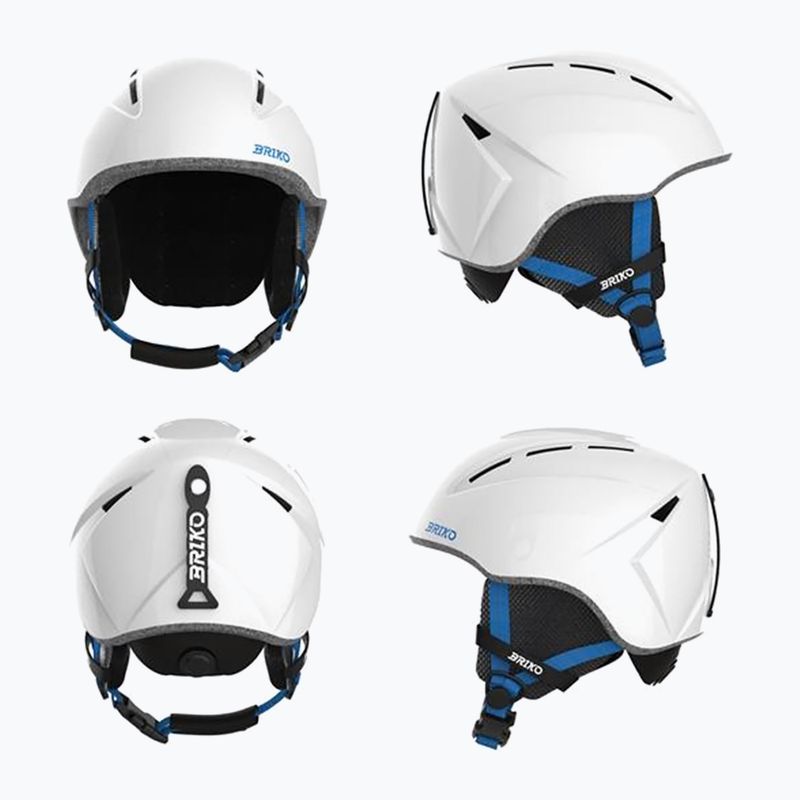 Gyerek sísisak Briko Makalu Jr shiny white/lochmara blue