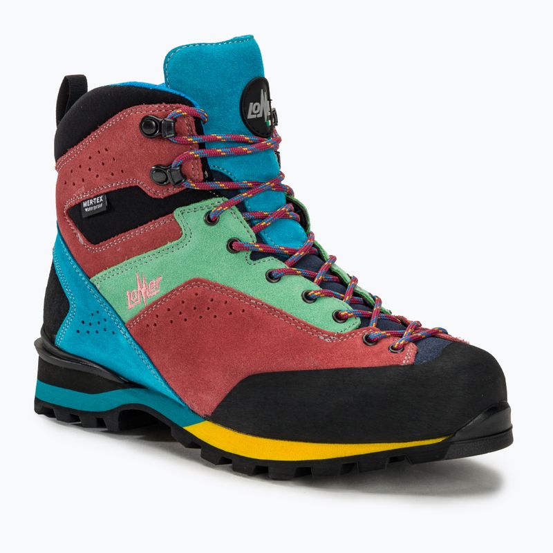 Női trekking cipő Lomer Badia High Mtx turquoise/begon