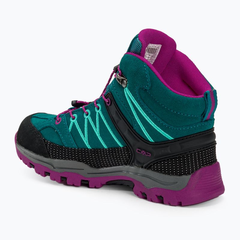 Gyerek trekking cipő CMP Rigel Mid lake/pink fluo 3