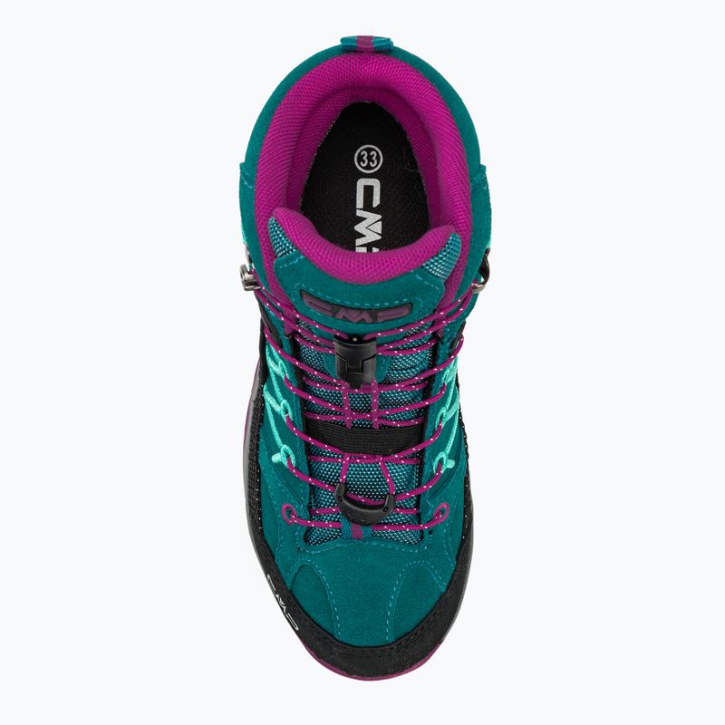 Gyerek trekking cipő CMP Rigel Mid lake/pink fluo 5