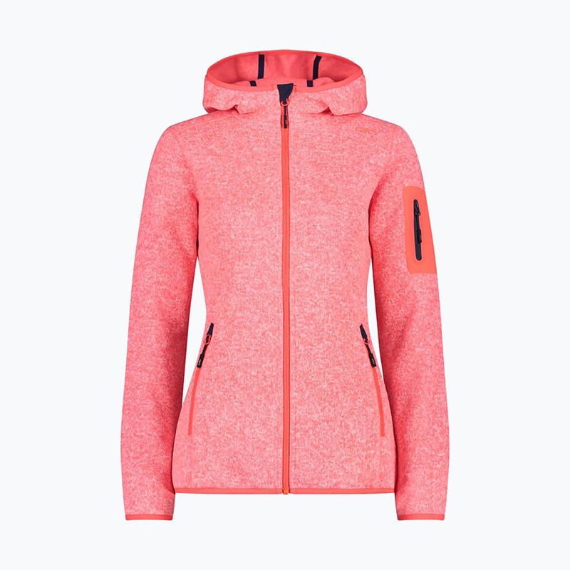 Női CMP Red Fluo/Bianco fleece melegítőfelső 3H19826/07CM