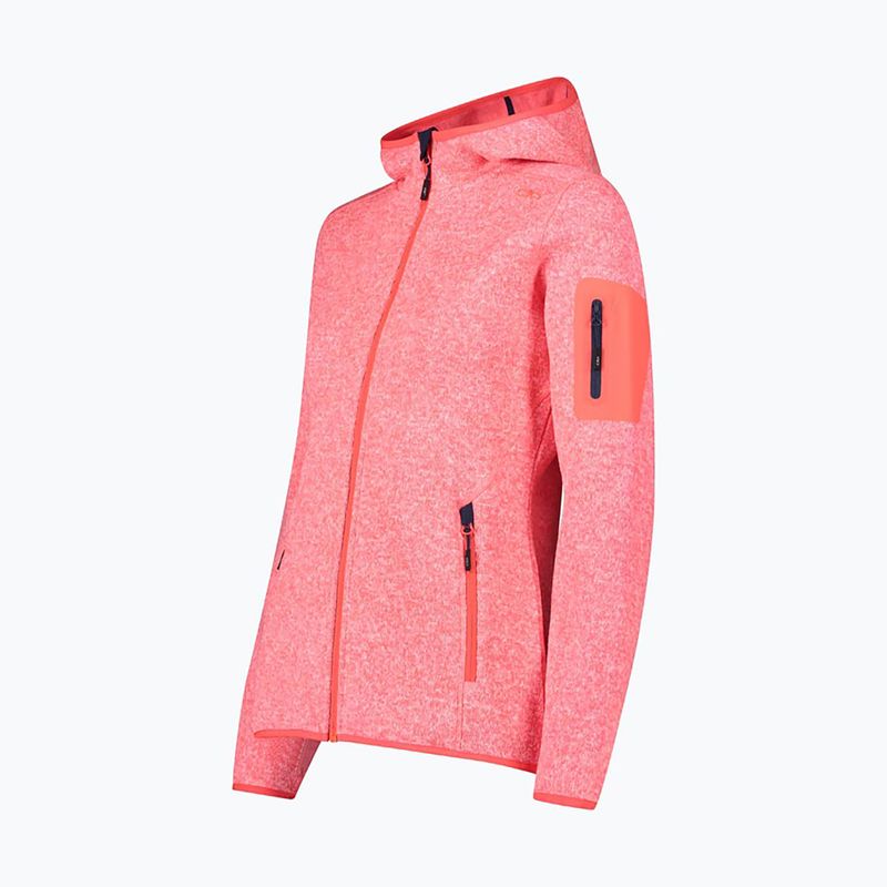 Női CMP Red Fluo/Bianco fleece melegítőfelső 3H19826/07CM 2