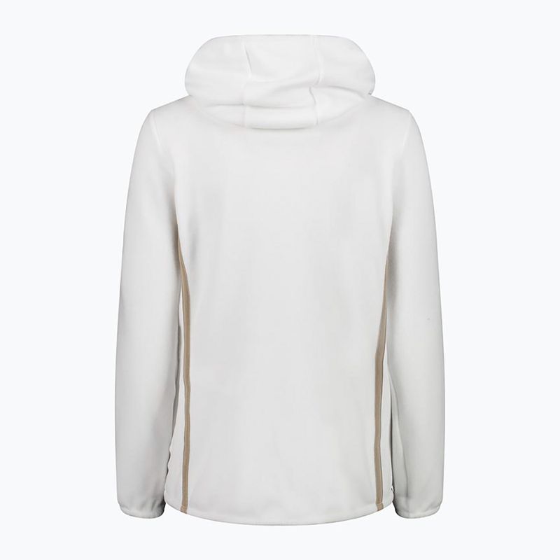 Női CMP Fix kapucnis fleece pulóver fehér 32H0386/A001 2
