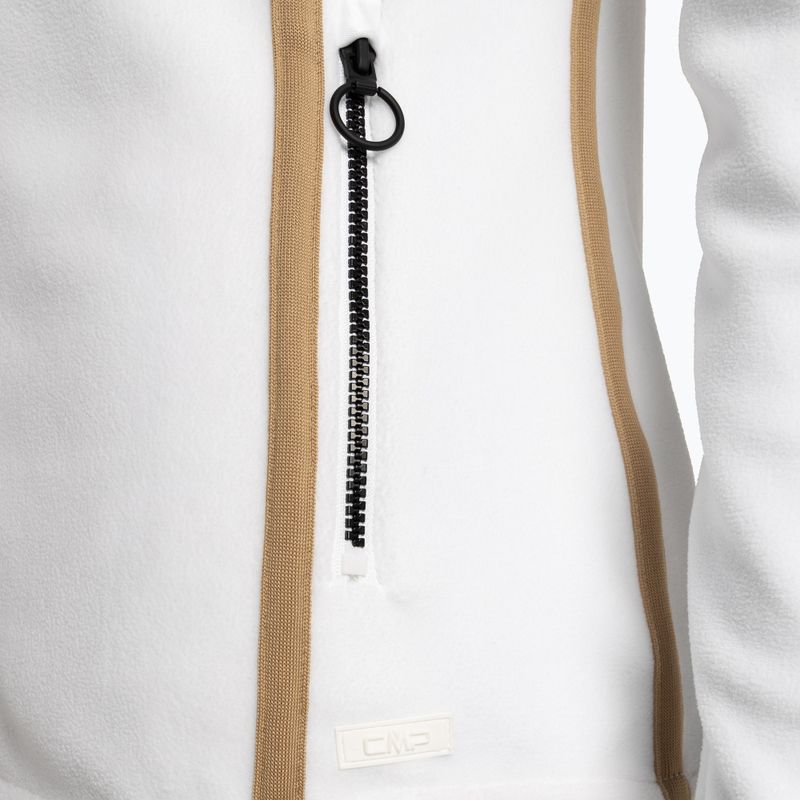 Női CMP Fix kapucnis fleece pulóver fehér 32H0386/A001 6