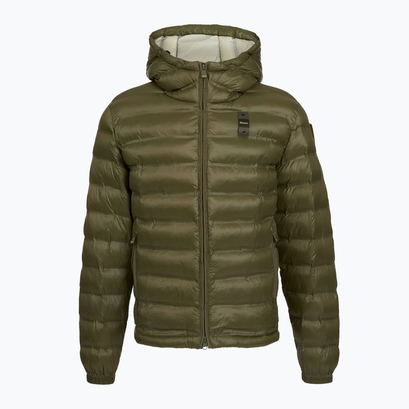 Férfi kabát Blauer USA Charles dark olive inside mist grey