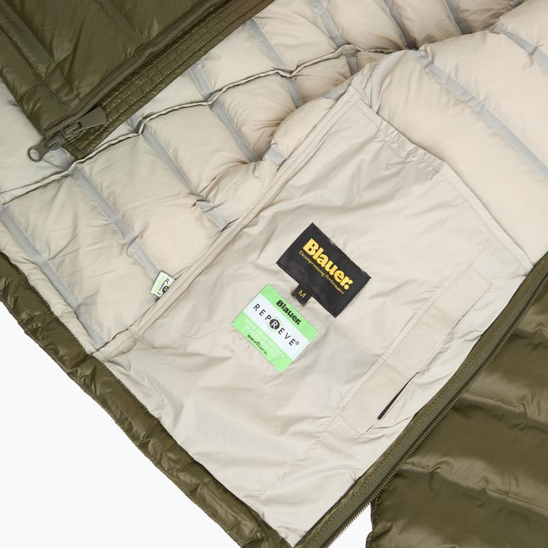 Férfi kabát Blauer USA Charles dark olive inside mist grey 7