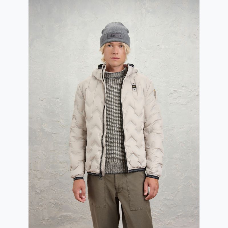 Férfi kabát Blauer USA Piery grey fog inside brown mahogany 2