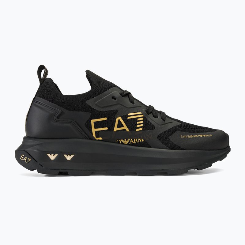 Cipő EA7 Emporio Armani Black & White Altura Knit triple black/gold 2